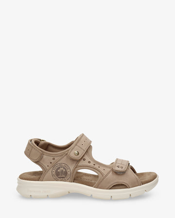 Salton sandalias de piel con forro interior de lycra. taupe